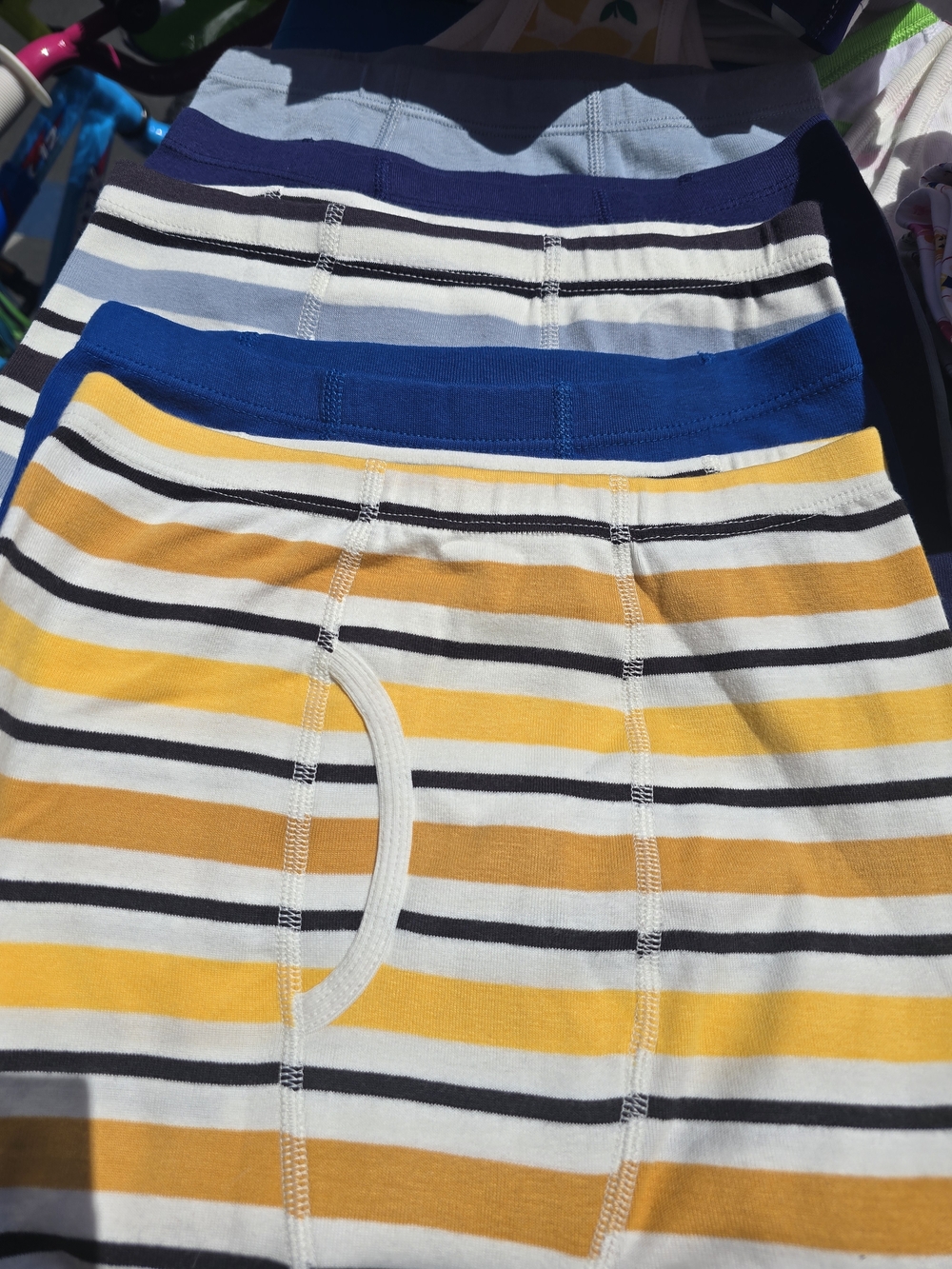Hanna Andersson Yellow, Blue, White Striped Tee